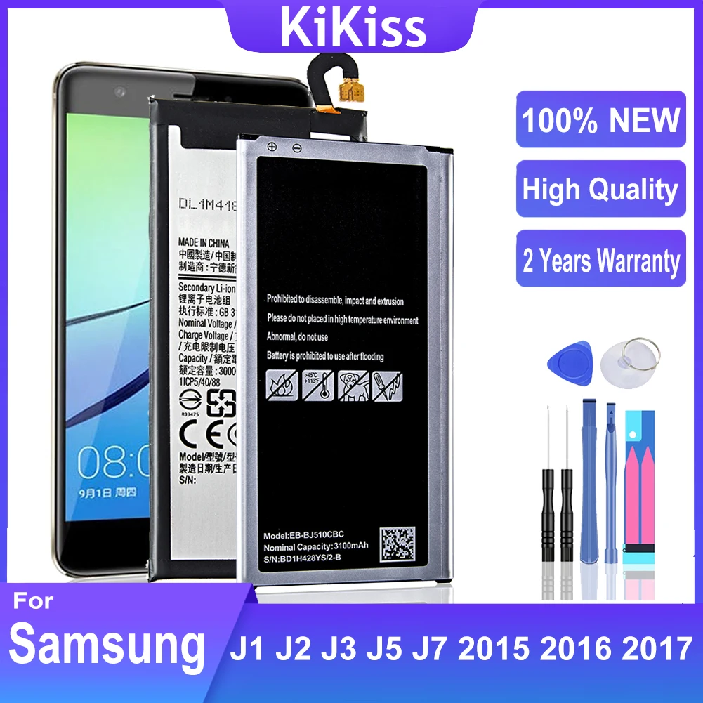 Battery For Samsung For Samsung Nexus S Prime/J1 J2 J3 J5 J7 2015 2016 2017 Edition SM J120A/T J510F/A J700F J730F/DS For Galaxy