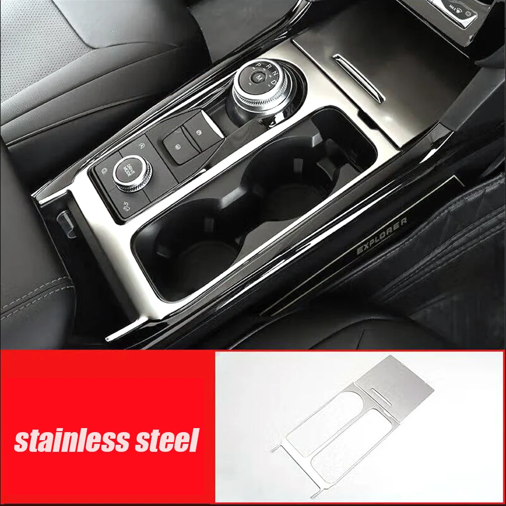 

Для Ford Explorer 2020 2021 2022, автомобильная ручка переключения передач из нержавеющего углерода/сигарета, рамка прикуривателя, панель, накладка, автомобильные аксессуары