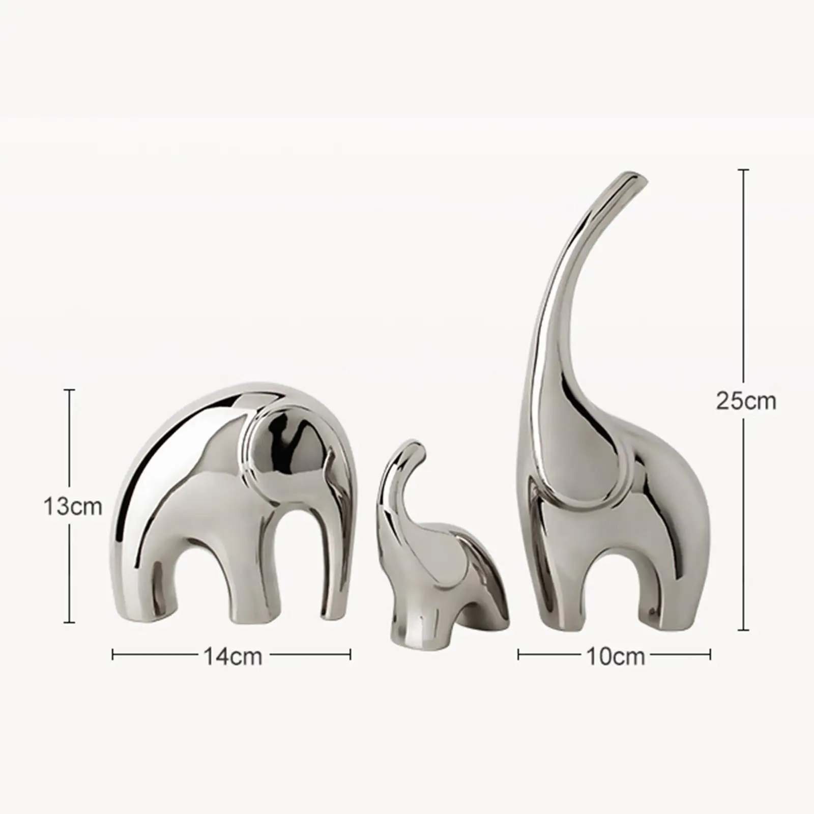 3 шт. керамические фигурки слонов