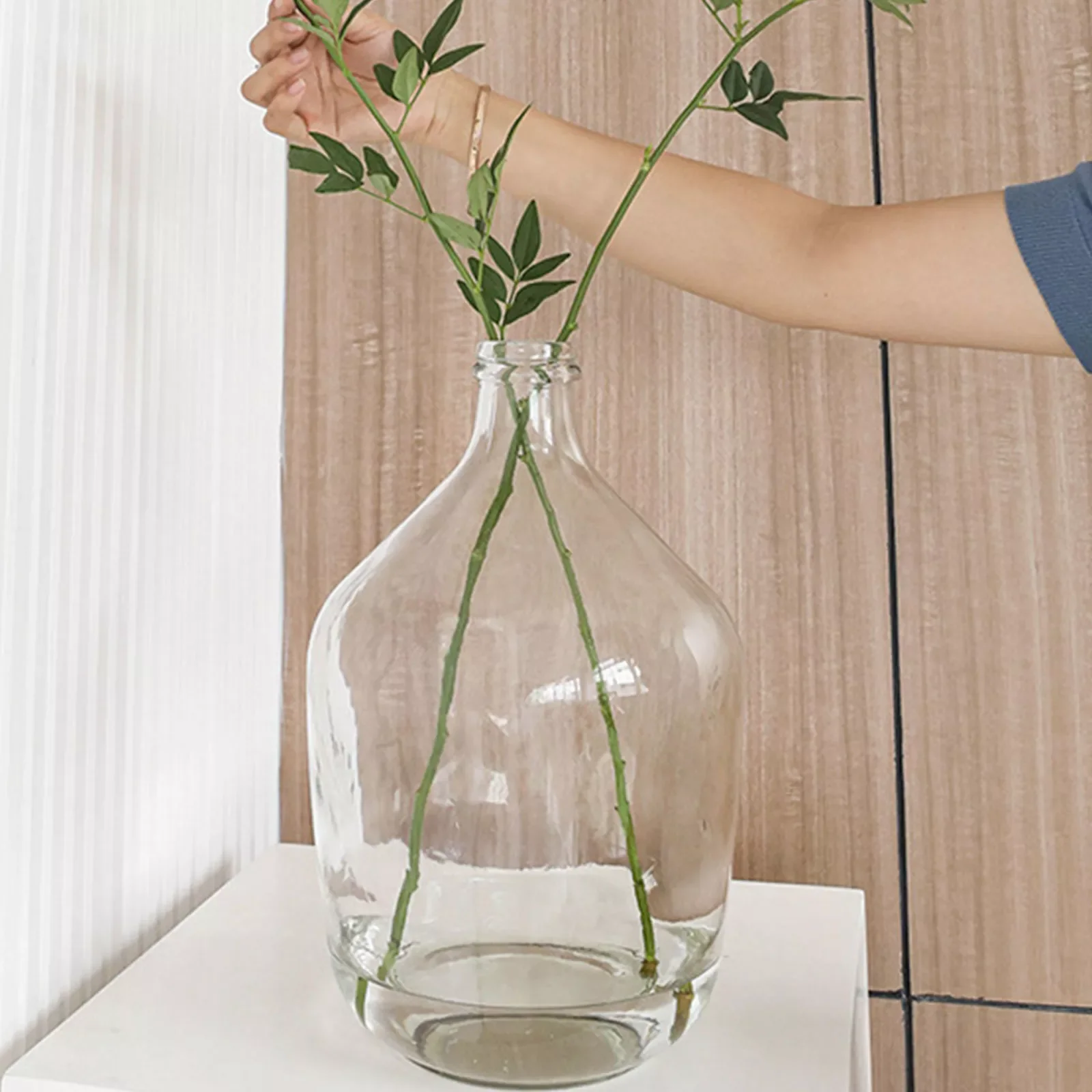 

NEW Transparent Vases Creative Large Glass Bottle Home Decor Hydroponic Terrarium Lily Rose Vase Living Room Decoration