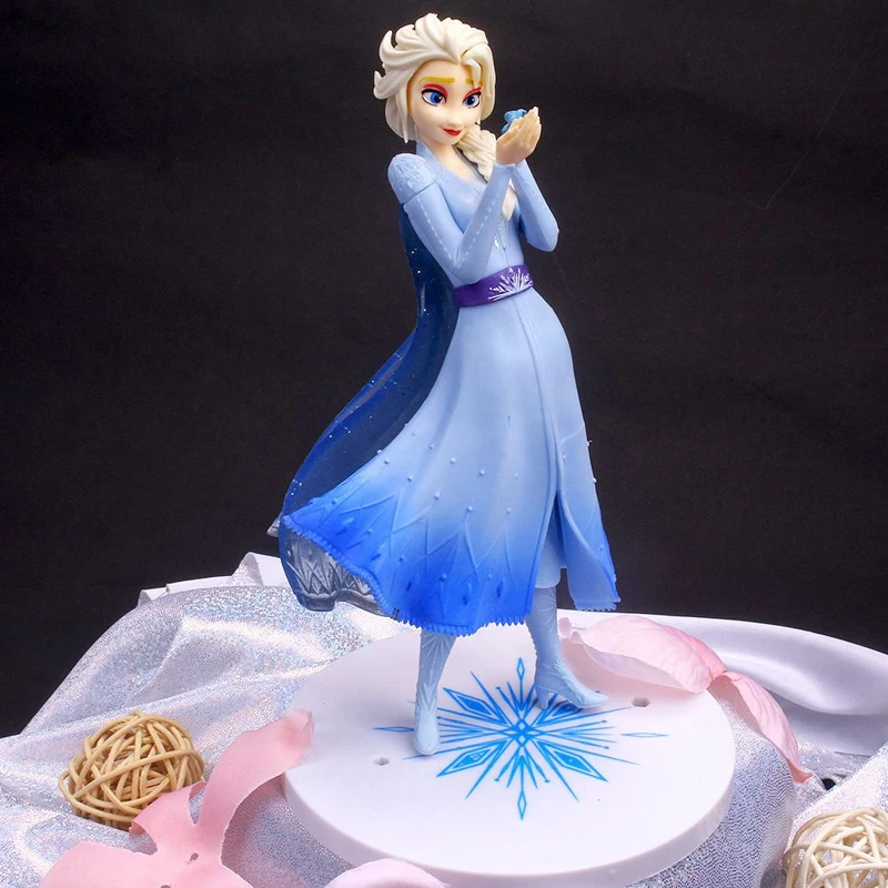 19cm Disney Frozen Elsa Princess Figure Toys Cartoon Anime PVC Action Figure Model Doll Ornament Children's Birthday Gifts