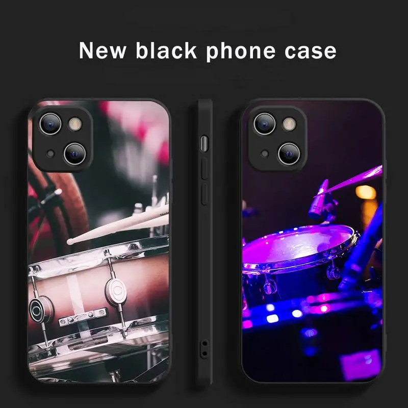 

Trend Musical Instrument Drum Phone Case For iphone 12 11 13 7 8 6 s plus x xs xr pro max mini shell