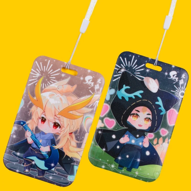 

KeyChain Men Sky Children of The Light Card Set Women PVC Car Key Ring Anime Game Pendant Party Phone Charm Kids Friends Gift