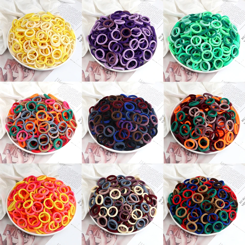 Small Elastic Rubber Band Hair Accessories For Woman Girls Kids Ponytail Holder Scrunchies Gifts