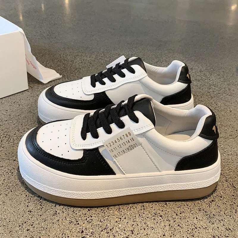 

2023 Luxury Design Sneakers Women White Shoes Woman Casual Ladies Thick Sole Shoes Femmes Chaussures Zapatos College Style