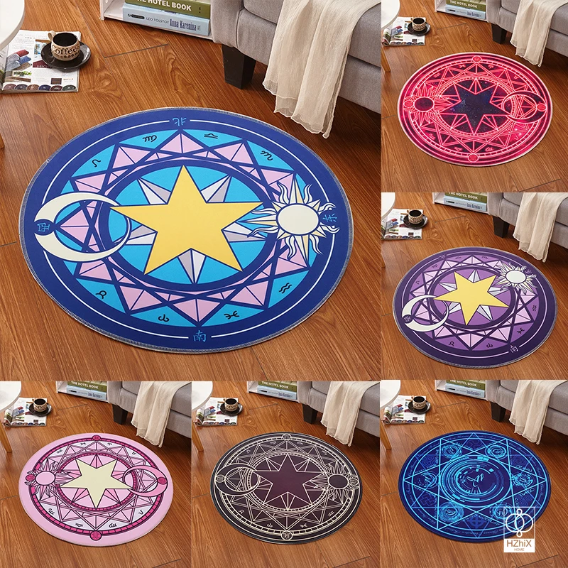 

Cherry Blossom Magic Round Carpet Fantasy Style Suitable for Entrance Rugs for Home Mat Living Room The Kitchen Children Decor