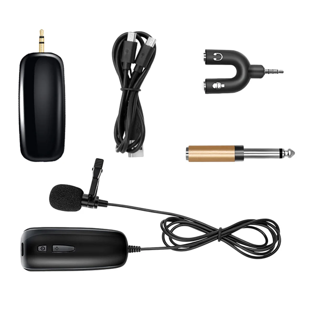 

5pcs Clip-on Wireless Mic Kit with Receiver and Transmitter for Video Recording