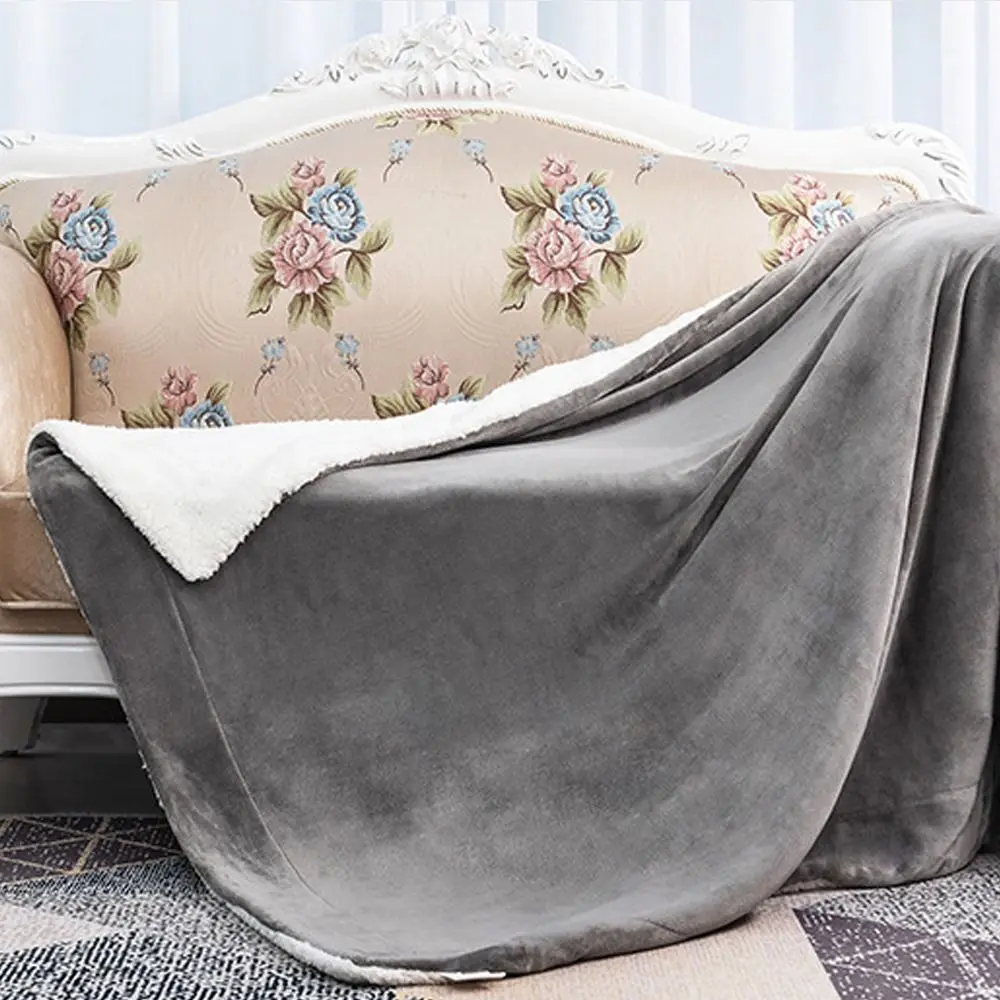 

Темно-синее толстое меховое теплое шерстяное зимнее одеяло для дивана шерпа фланелевое одеяло двустороннее Флисовое одеяло