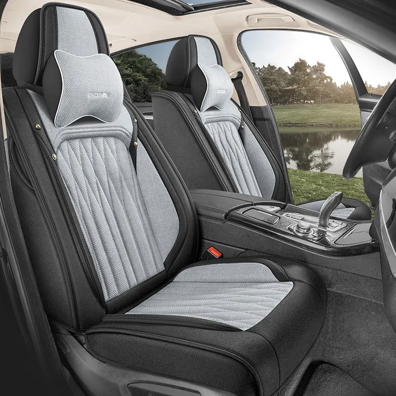 Leather Car Seat Cover For Hyundai I30 IX35 Creta Kona I40 Solaris I20 Tucson 2019 2021 Santa Fe Elantra Accent Accessories
