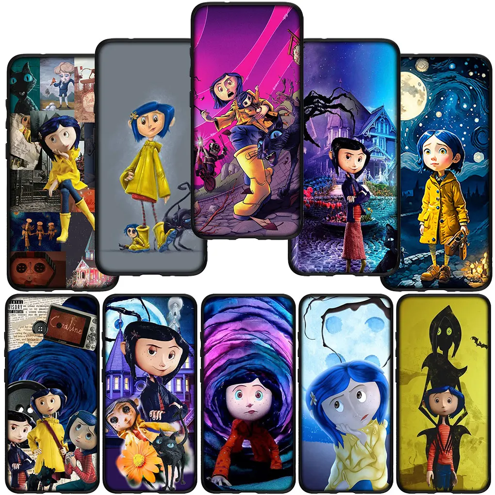 Cartoon C-Coralines Wallpaper for Samsung Galaxy S24 S23 Fe Ultra A55 A35 A24 A15 A05 M55 M15 Plus A02 A03 A11 A70 S7 Phone Case