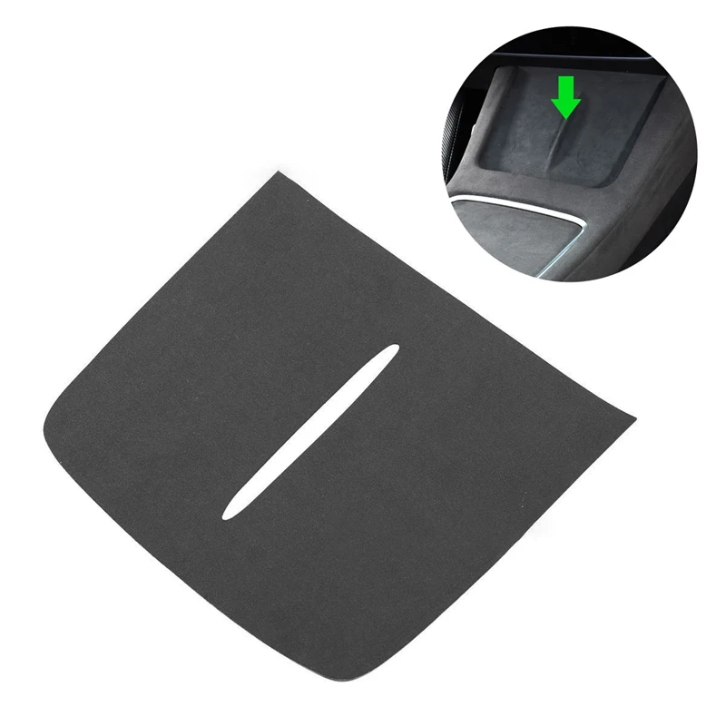 

Suede Leather Car Interior Modification Center Cup Holder Console Panel For 2021 Tesla Model 3 Y Storage Box Panel