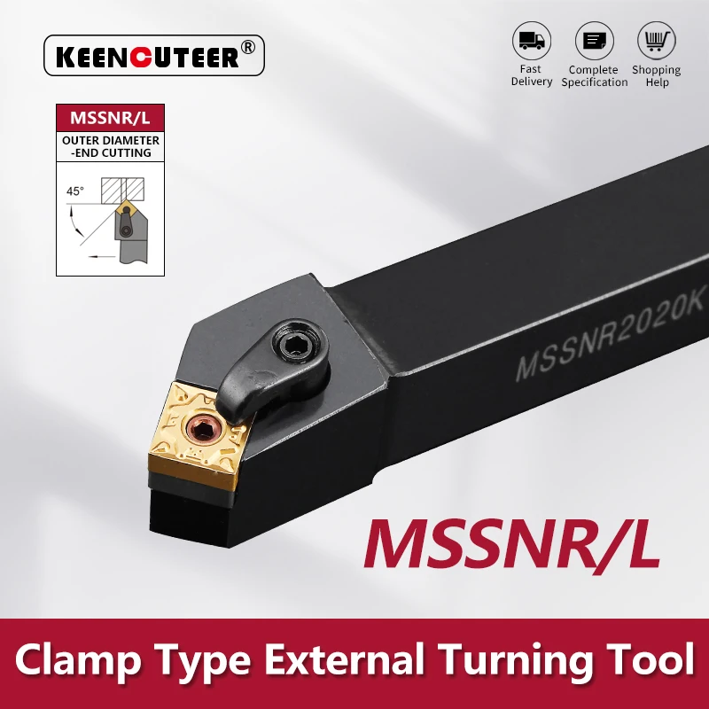 MSSNR1616 MSSNR2020 MSSNR2525 MSSNR3232 External Turning Tool MSSNR MSSNL Lathe Bar Turning Holder CNC Cutting Tool Cutter Bar