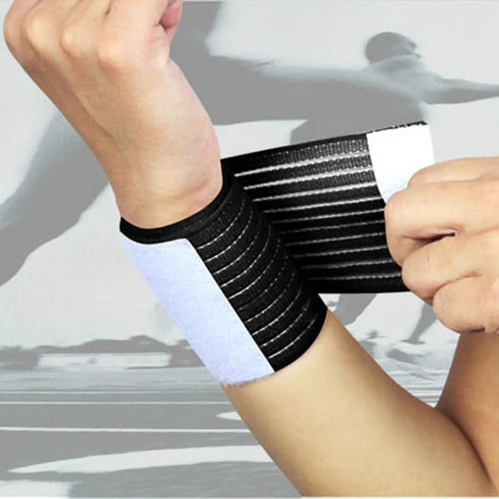 

Elastic Sport Bandage Wristband hand Gym Support wrist brace Wrap Tennis Cotton Weat band Fitness Powerlifting