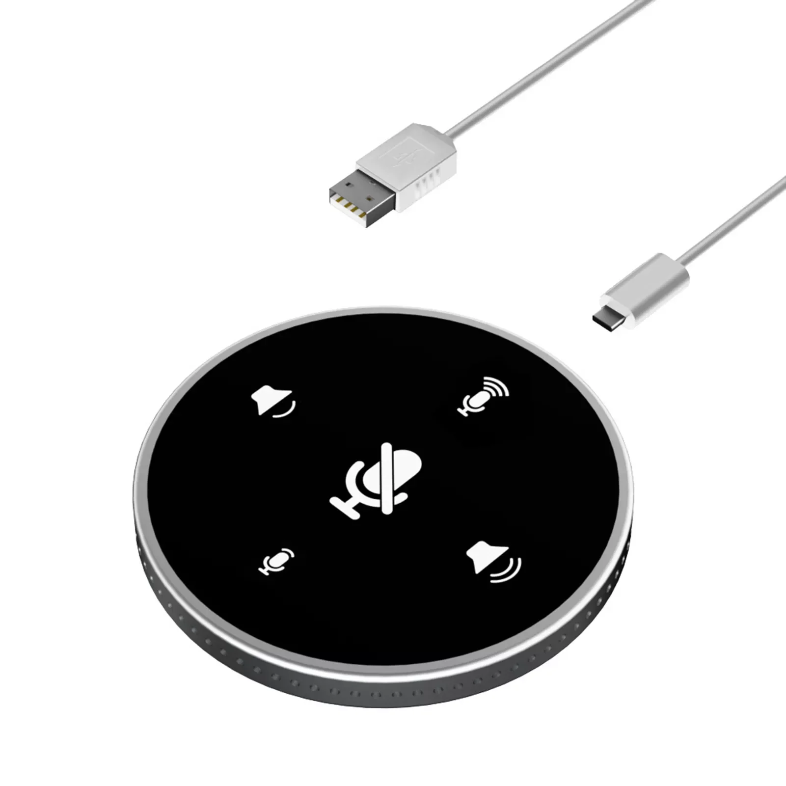 

Настольный USB-динамик для телефонной связи, микрофон, Built-in динамик, динамик 360 °, всенаправленный конденсаторный микрофон для ПК, ноутбука