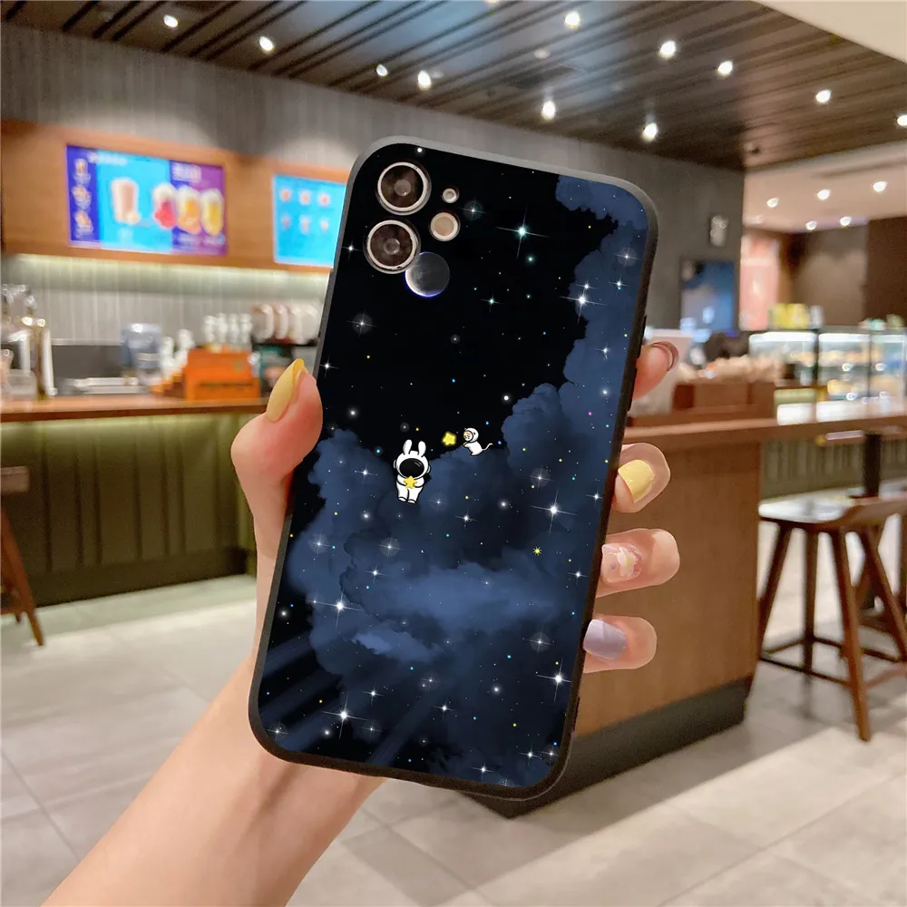 

Painted Soft Cover For Samsung Galaxy S22 S21 S20 FE Plus Ultra S10 S9 S8 S7 Edge S10E Note 20 10 Lite Astronaut Pattern Case