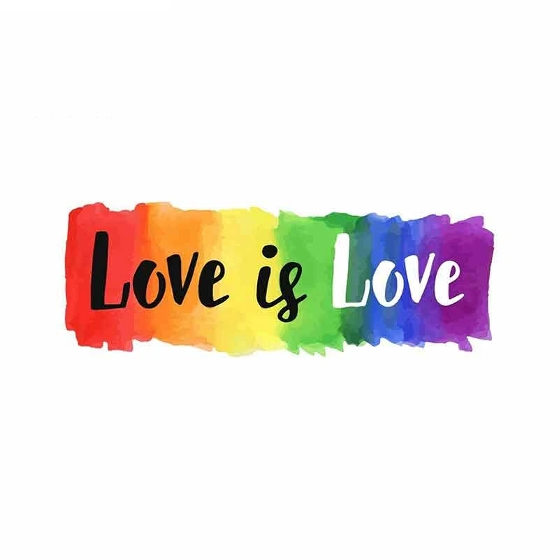 

SZWL Love Is Love Gay Pride LGBT Car Stickers Waterproof Sunscreen Vinyl Decal for JDM Bumper Trunk Truck Graphics,13cm*4cm