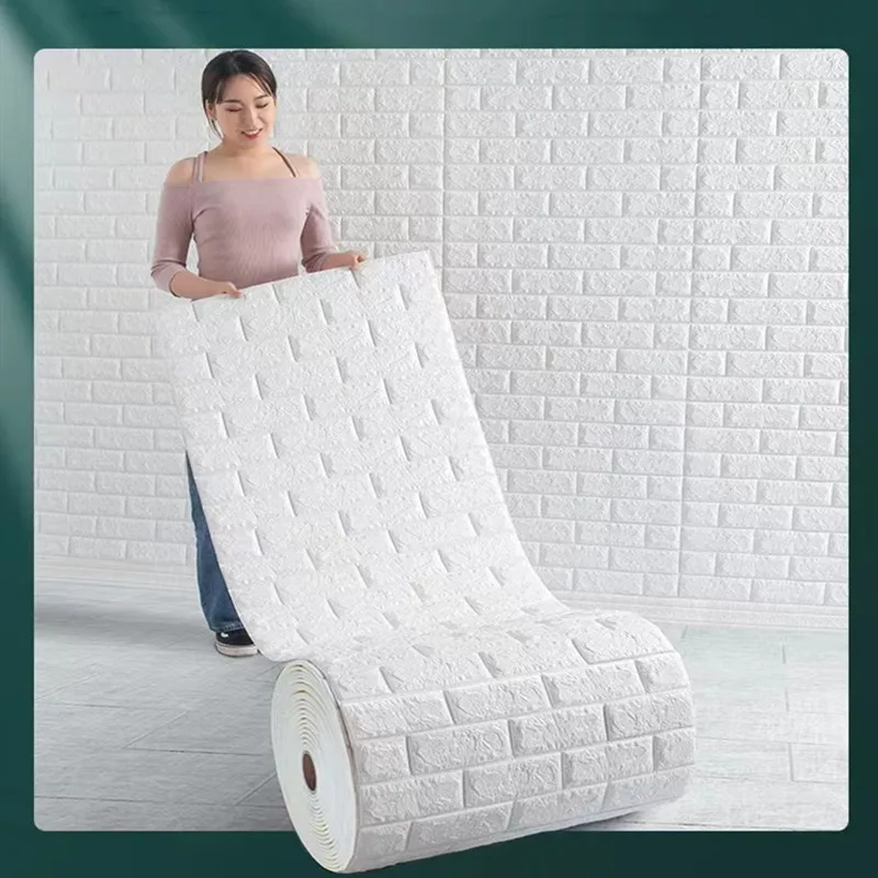 

3D кирпичная настенная наклейка, самоклеящиеся водонепроницаемые обои с имитацией кирпича, пенопластовые настенные наклейки для гостиной, домашний декор