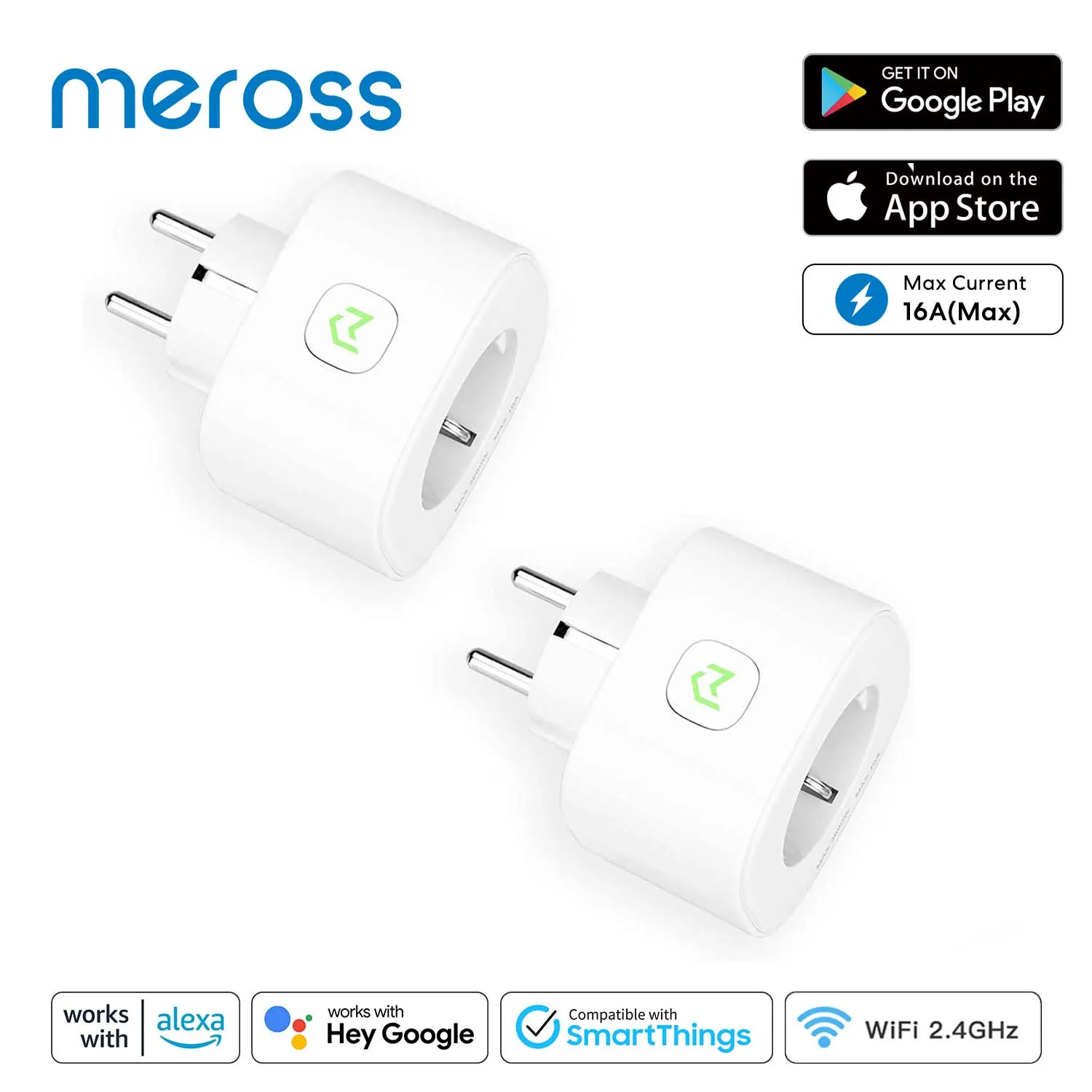 

Meross 16A EU Smart Plug Wifi Smart Socket Power Outlet With Power Monitoring for Alexa Google Assistant SmartThings