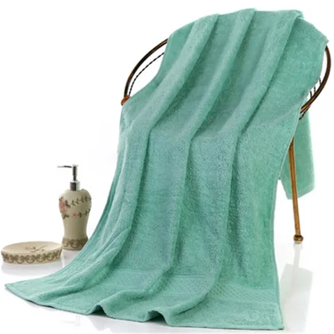 Однотонное хлопковое банное полотенце 70x140 см