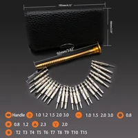 25 in 1 precision screwdriver set multifunction mini screwdriver kit with leather sheath home portable pc phone diy repair tools