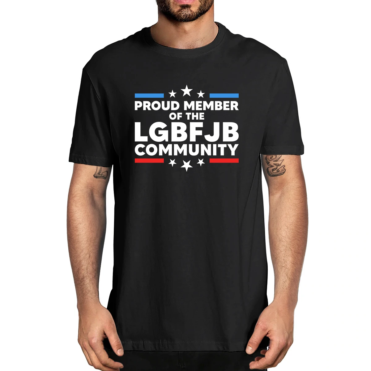 

100% Cotton Proud Member Of The LGBFJB Community Funny Anti Biden Summer Men's Novelty T-Shirt Women Casual Streetwear Soft Tee