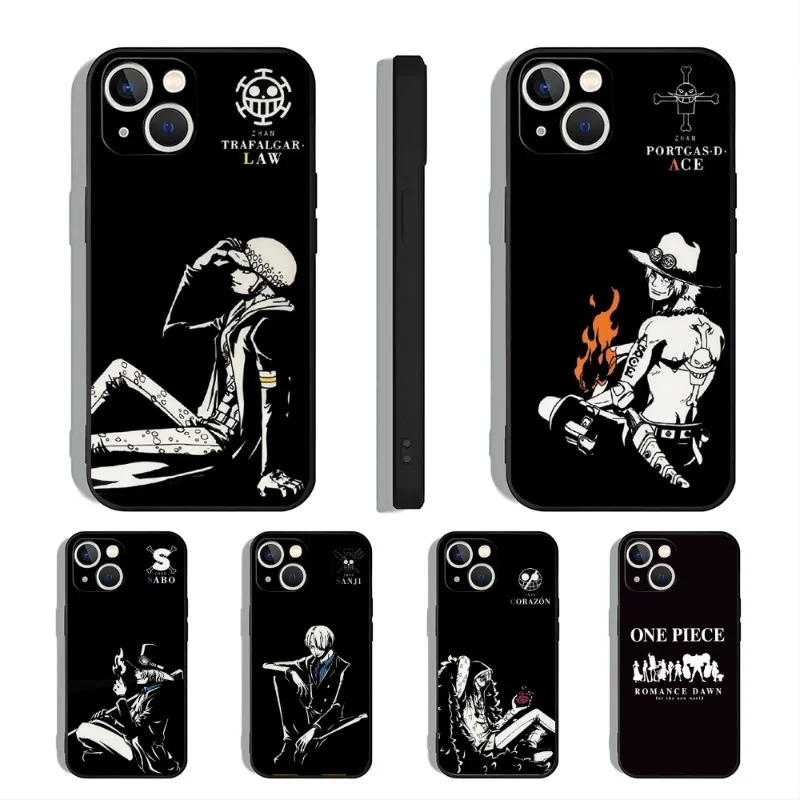Чехол для телефона аниме O-nes P-iece Iphone 15 14 13 Pro Max 12 11 Xr X Xs Mini 6 7 8 Plus Se 2022 2020 высокое