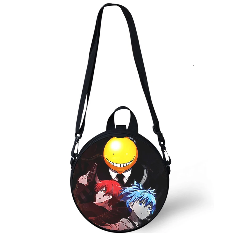 Assassination Classroom Child kindergarten Bag 3D Print Crossbody Shoulder Bags For School Women Mini Round Bagpacks Rugtas Bag