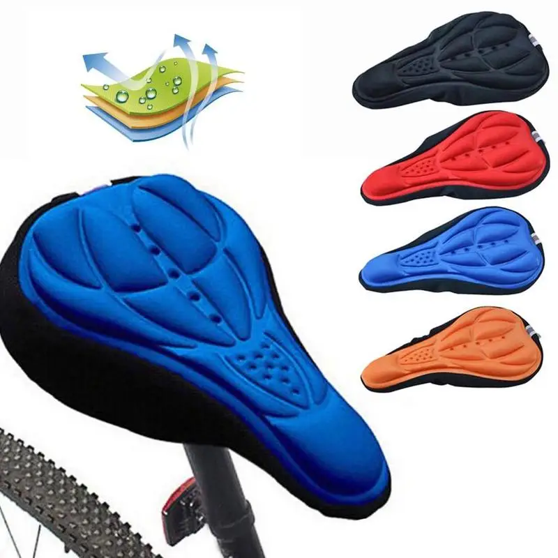 

Mountain Bike Saddle Breathable Cushion Cover Road Bike Thickened Soft Cycling Seat Mat 3D Sponge Polymer Bicycle Saddle Cover