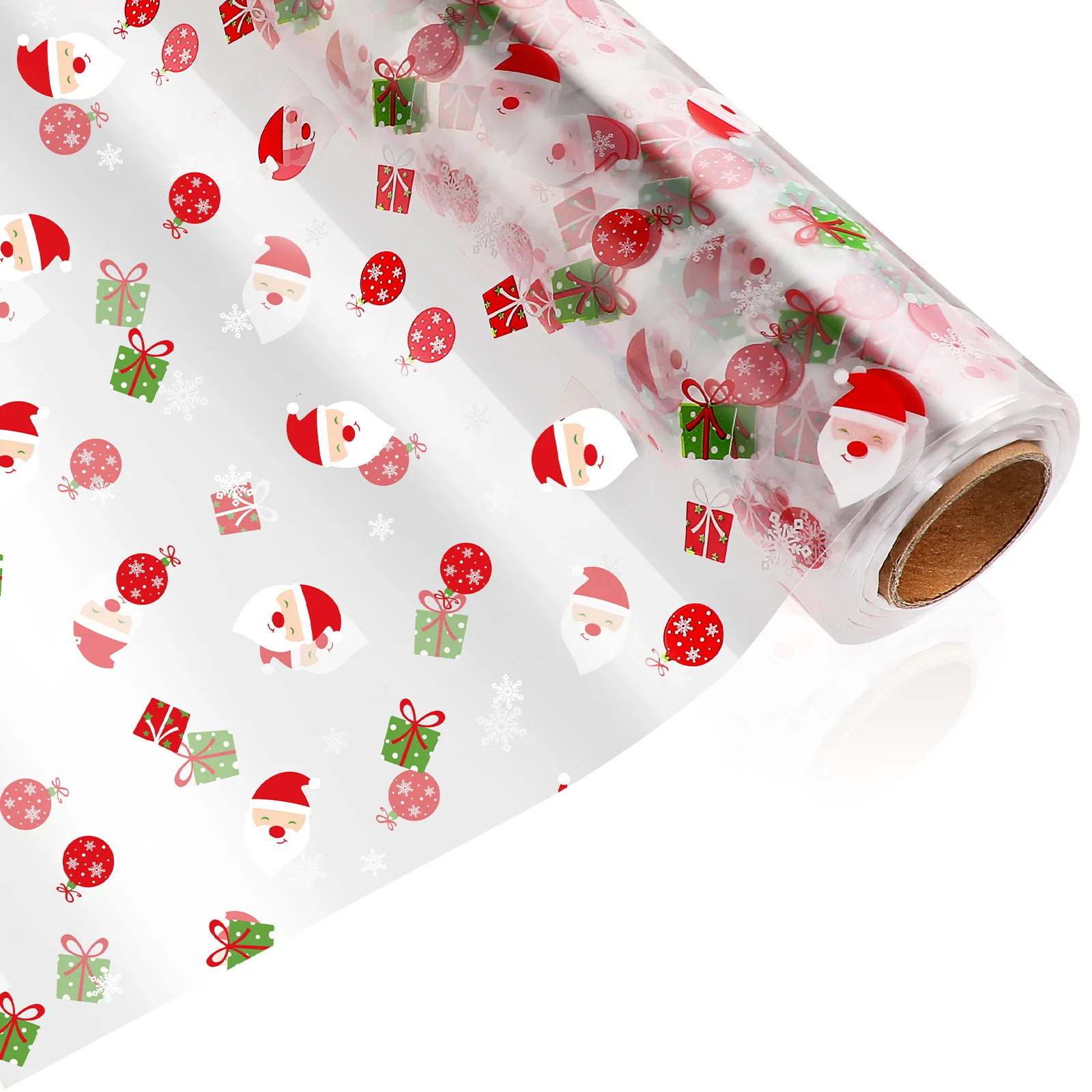 

Cellophane Wrap Christmas Roll Paper Wrapping Gift Clear Rollsforsheet Hampers Transparent Wrapper Santa Presents Cute Claus