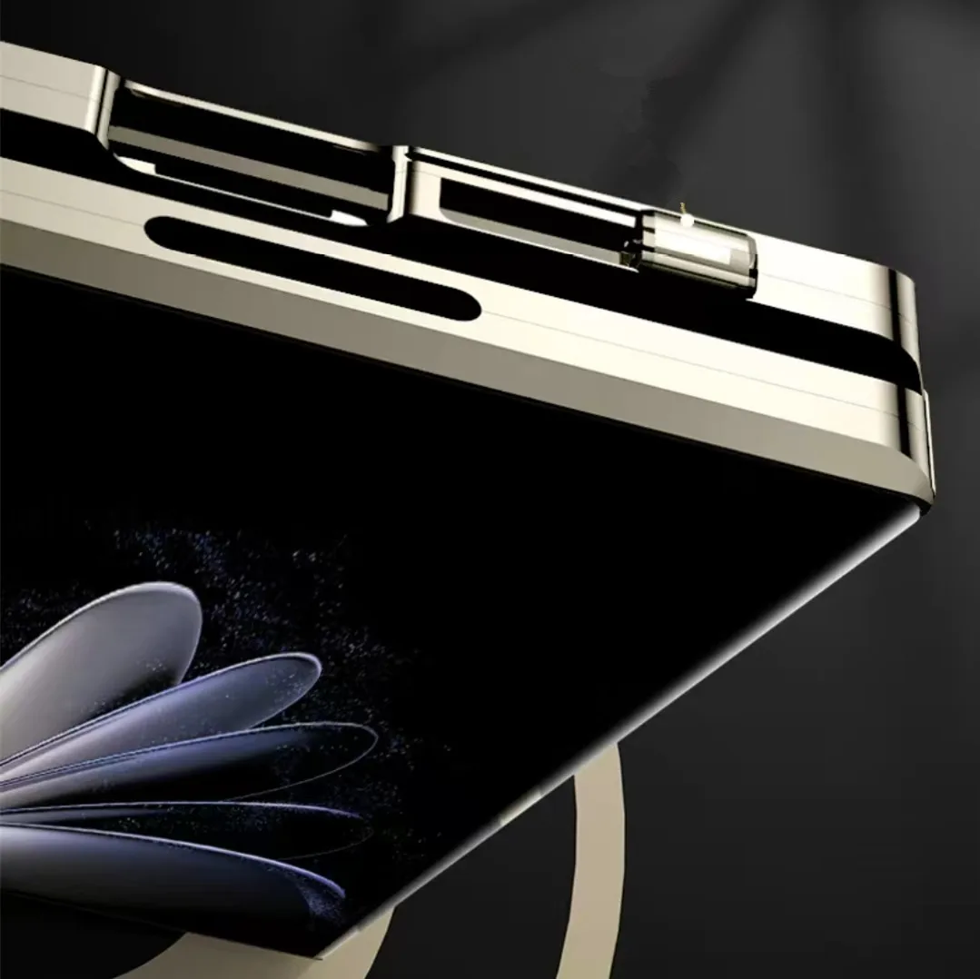 Alloy Metal Frame Bumper Armor Magnetic Flip Case For Xiaomi Mix Fold2 Fold Privacy Anti-Spy HD Tempered Glass Protector Cover
