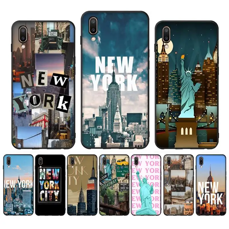 

New York City Phone Case Case For Oppo Reno Realme C3 6Pro Cover For vivo Y91C Y17 Y19 Funda Capa