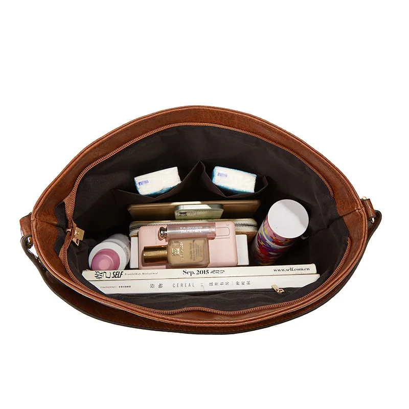 Fashional Trends Vintage Women Hand Bags Purse Casual PU Handbags Sets 2 in 1 Faux Leather Tote Handle Bag With Wallet