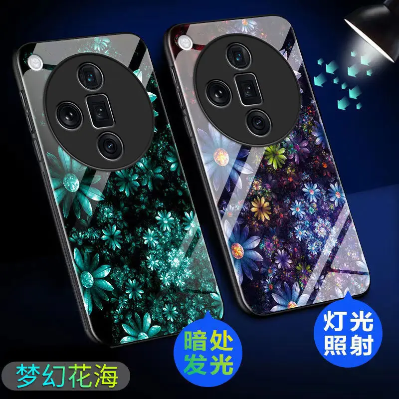 Светящийся телефон для OPPO Find X7 Ultra Case Dark In Back Cover For Кобура. Фотофон с изображением