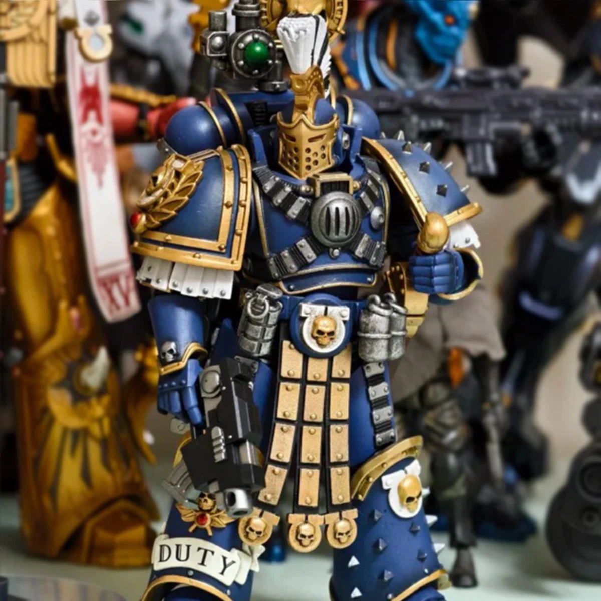 Фото JOYTOY Warhammer 30K экшн-фигурка 1/18 Ultramarines Remus Ventanus аниме фигурка с шарнирными суставами модель коллекция игрушек №4