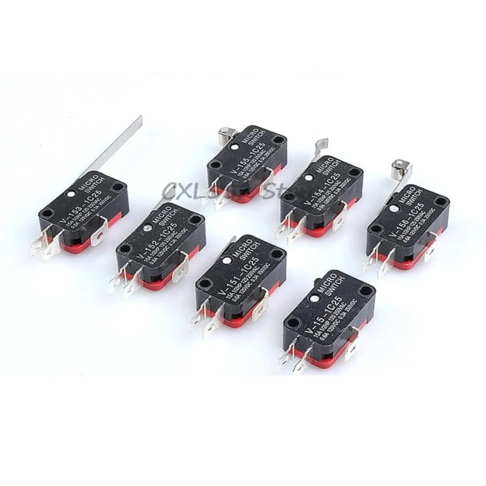 5 шт V-15 151 152 153 154 156-1C25 2C25 одиночный и двойной серебряный контактный микропереключатель