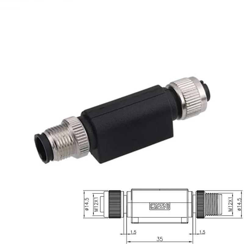 Y-образный переходник M12 I L T разветвитель штекер-гнездо код 4 5 6 8 пластиковый