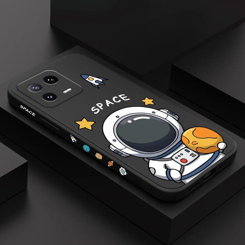 

Fat Astronaut Phone Case For Xiaomi Mi 13 12 12T 12S 11 11T Ultra 10 10T 9 9T 9SE 8 Pro Lite 5G Liquid Silicone Cover