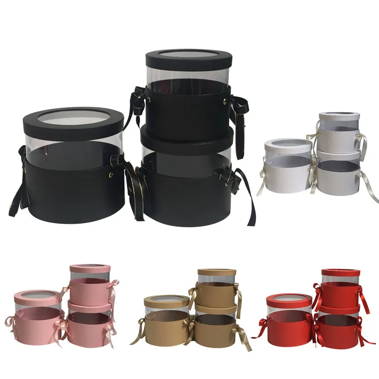 Роскошная бумага круглый цветок кисливая лента подарок предварительно