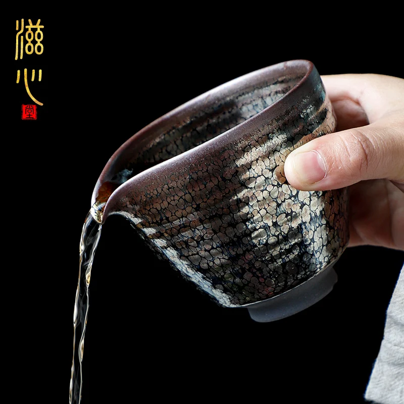 

Zixintang Jianyang Guocong Jianzhan Pitcher Handmade Kung Fu Tea Set Tea Pitcher Raw Ore Enameled Cast Iron Tea Pot Large Size