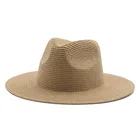 Шляпа от солнца для мужчин и женщин, Соломенная пляжная Панама с широкими полями, в повседневном стиле, летняя
