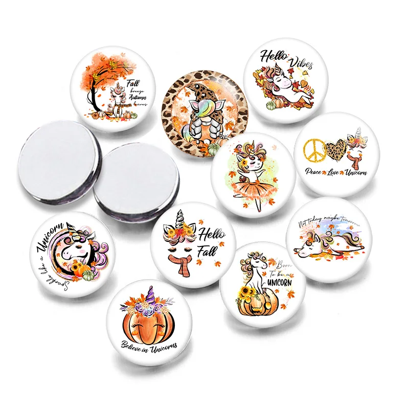 

Осенний Единорог круглый фото стекло кабошон 12 мм/20 мм/25 мм демонстрация Плоская задняя поверхность изготовление фурнитуры S7590