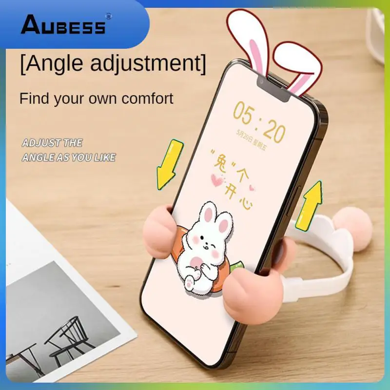 

Product Size 140x85 × 50mm Warm And Glossy Feel Bracket Non Occupying Space Mobile Phone Holder Happy Drama Chasing 1 Bracket