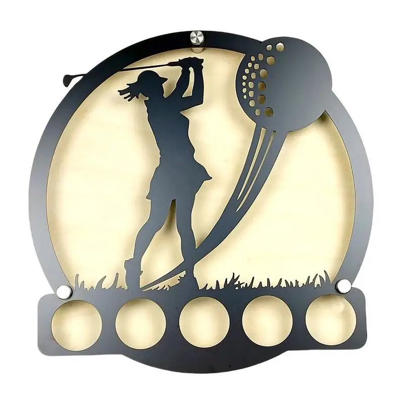 Stojak ścienny na piłki golfowe bez wiercenia Okrągły stojak dla miłośników golfu Mężczyzna