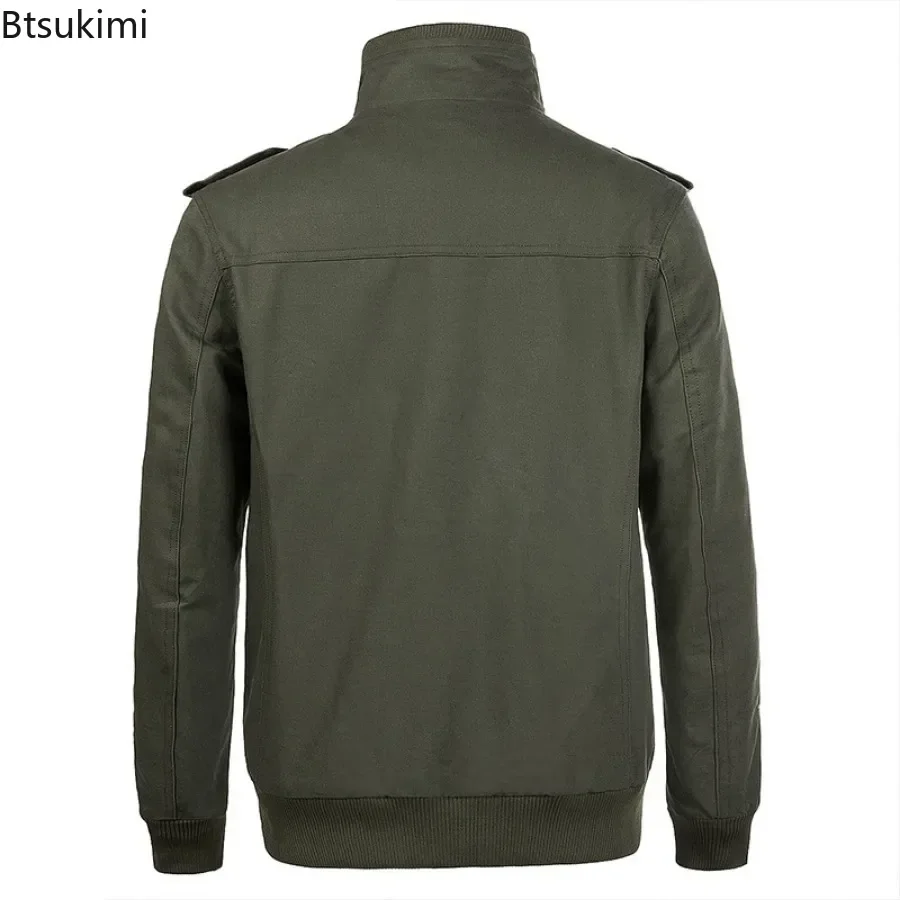 Autumn Winter Men's Plus Fleece Jacket Fashion Casual Thicker Warm Coats Man Multi-pockets Cargo Outdoor Windbreak