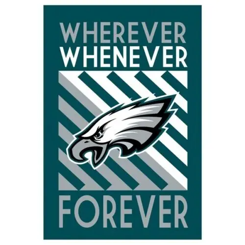 Philadelphia Eagles Football Forever NFL 2-сторонний флаг для садового дома 18 x 12 5 дюймов