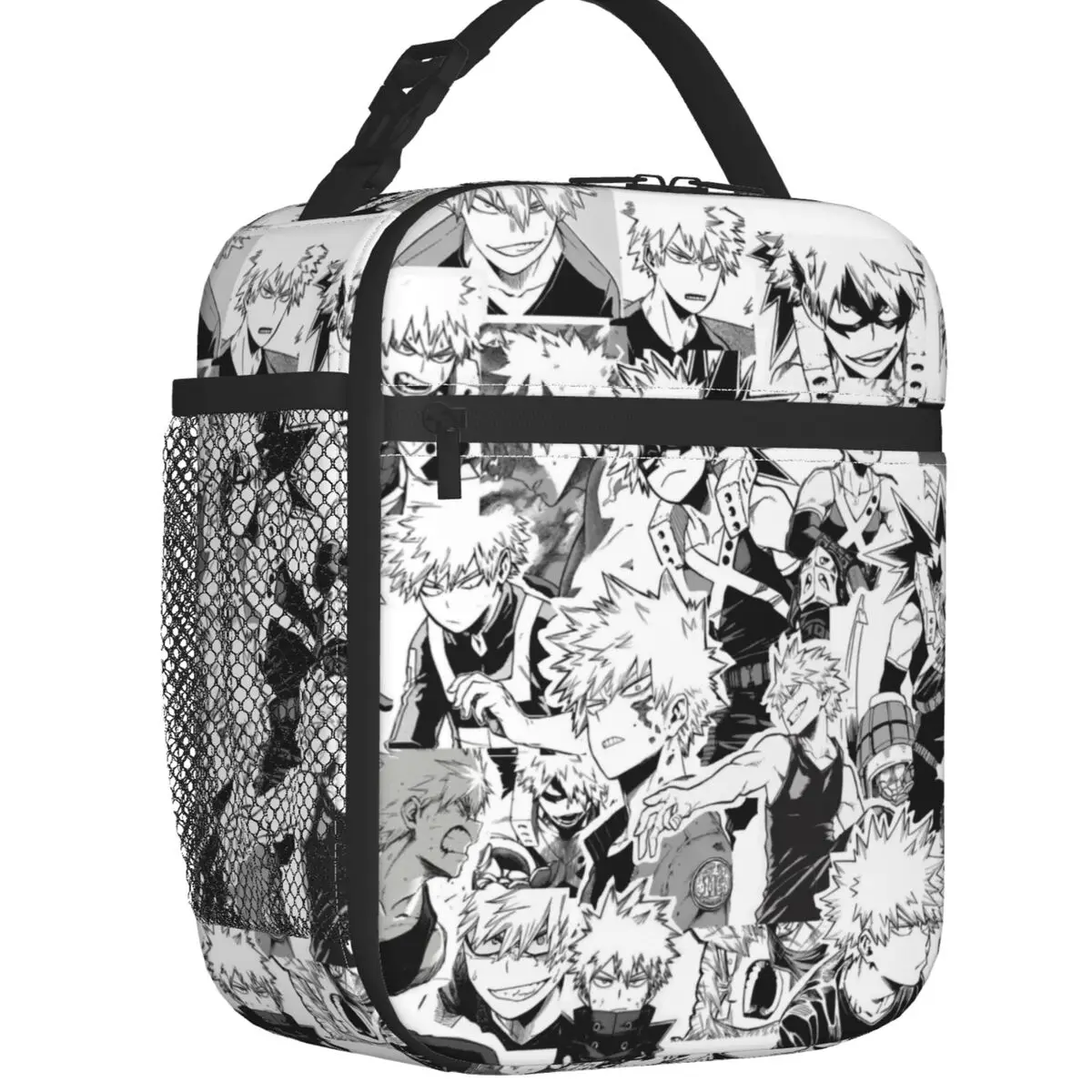 

Katsuki Bakugo Anime Thermal Insulated Lunch Bag Manga Boku No Hero Academia Resuable Lunch Tote for Kid School Storage Food Box