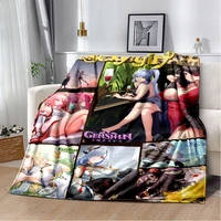 genshin impact printed soft warm blanket for living room bedroom bed sofa couch office gifts flannel throw blankets dropshipping