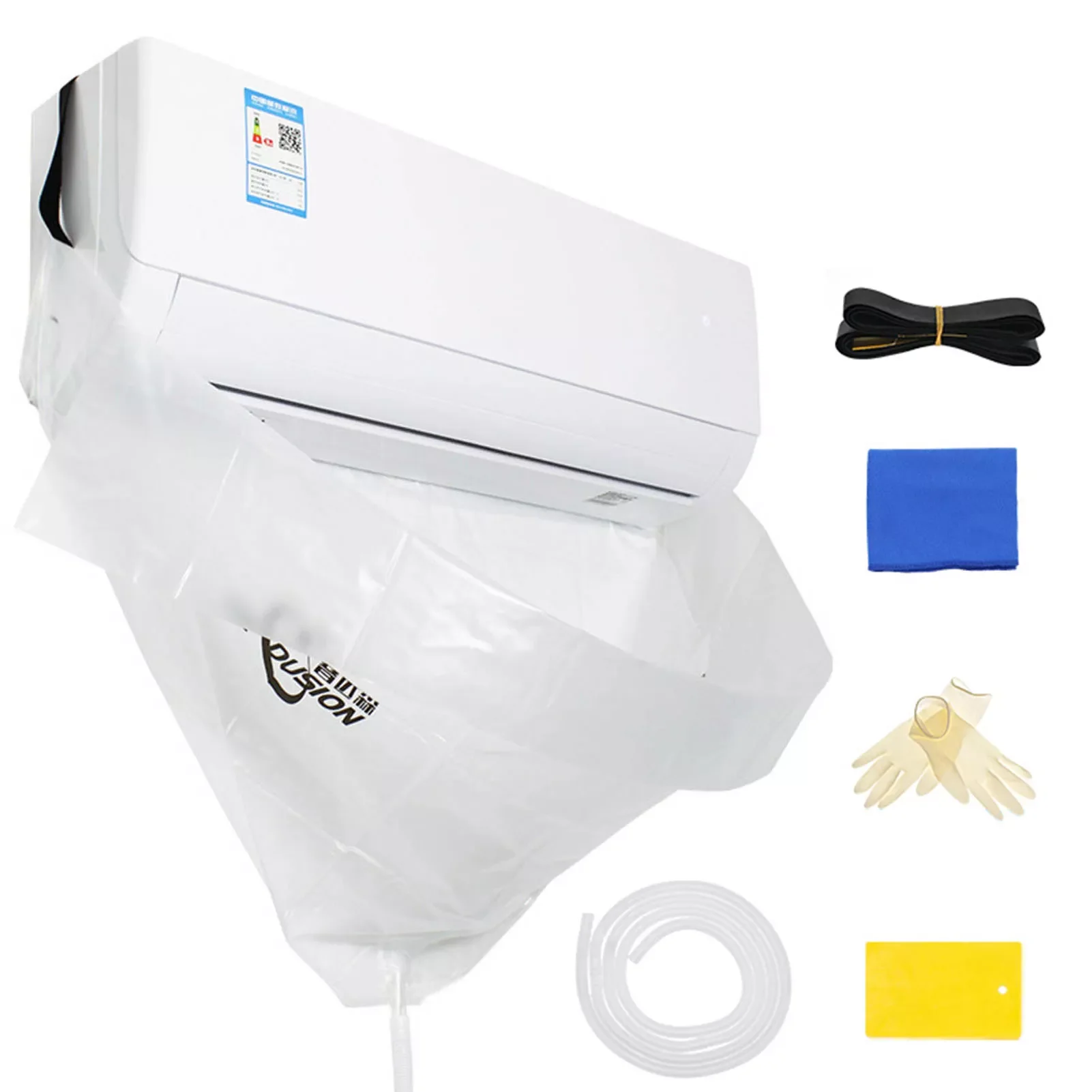 

Hanging Air Conditioner Waterproof Cleaning Cover Dust Wash Protector Cleaner Toos Receiving Water Pipe Gloves Accessories Set