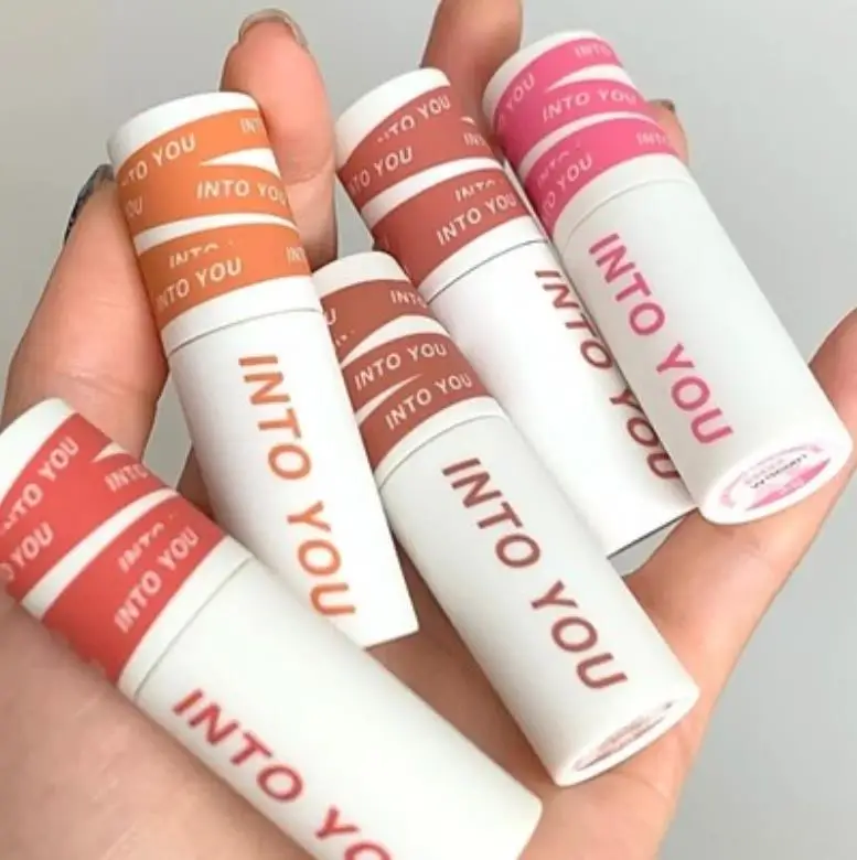 

A Peach Lip Mud Velvet Matte Lip Gloss Lip Cheek Dual Use Women Lip Makeup Waterproof Long-lasting Nude Lipstick