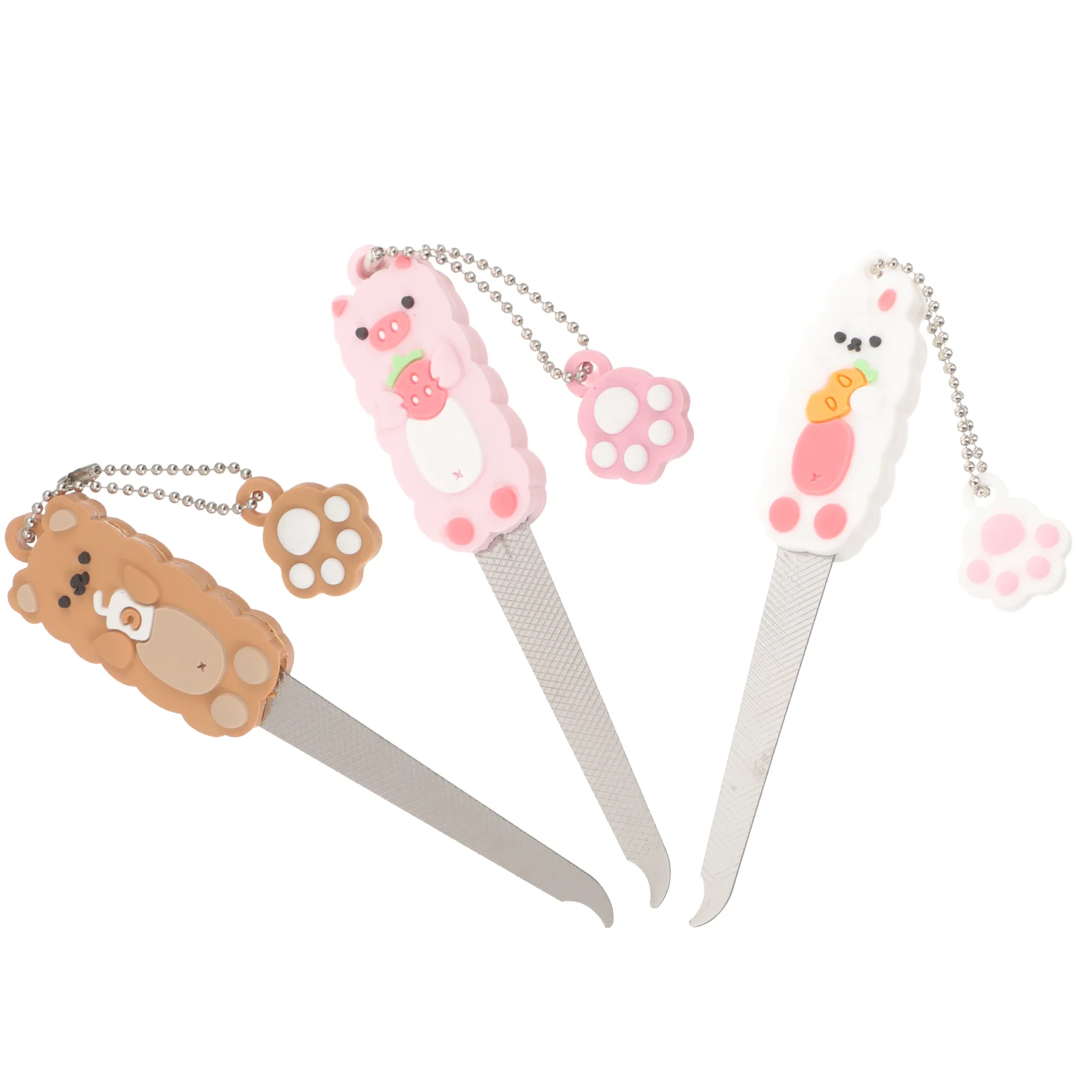 

3 pcs Cute Nail Files Cartoon Nail Files Metal Nail Files Fingernail Files Toenail Files for Manicure